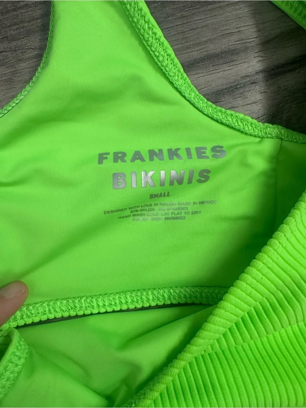 Frankie's Bikinis Neon Green Ribbed Two-Piece Bikini